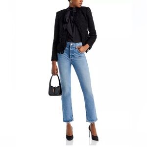 NWT Agolde Riley Long High Rise Straight Jeans in Cove